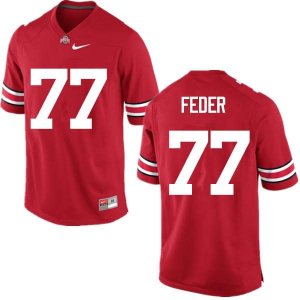 Men's Ohio State Buckeyes #77 Kevin Feder Red Nike NCAA College Football Jersey Increasing SOS5044IN